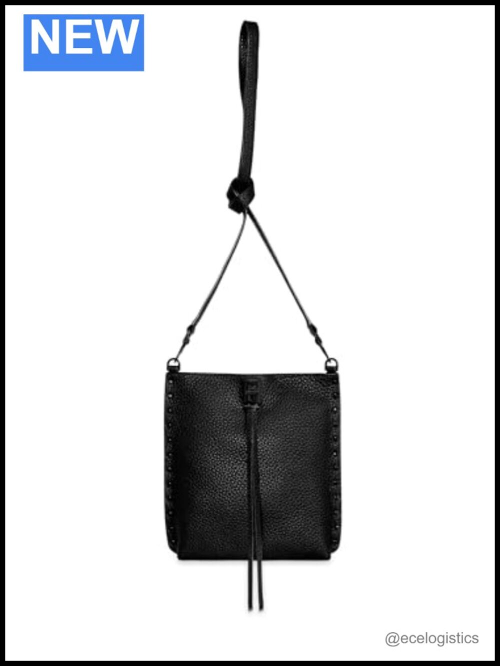 Rebecca Minkoff Leather Crossbody Bag with Turn-Lock Closure, 22" Strap Drop